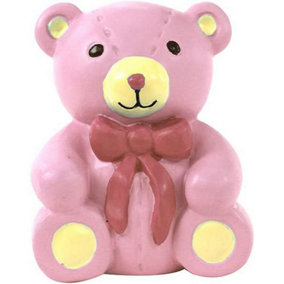 Anniversary House Teddy Bear Cake Topper Pink (One Size)