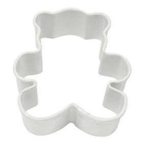 Anniversary House Teddy Bear Poly-Resin Coated Cookie Cutter White (One Size)