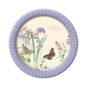 Anniversary House The Country Diary Of An Edwardian Lady Paper Dinner Plate (Pack of 8) Beige/Purple/Green (One Size)