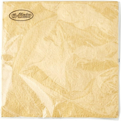 Anniversary House Tiflair Embossed Disposable Napkins (Pack of 20) Gold (One Size)