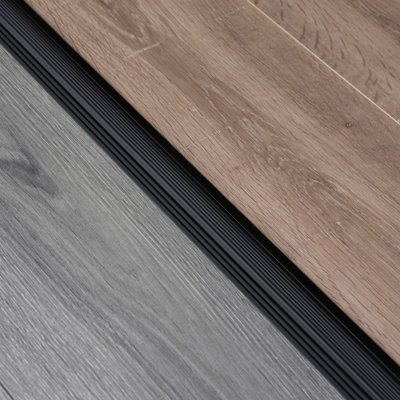 Anodised aluminium anti non slip door floor bar edge trim threshold profile 930mm x 50mm a10 black