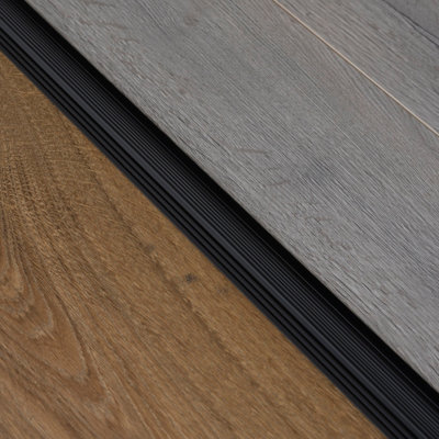 Anodised aluminium anti non slip door floor bar edge trim threshold profile 930mm x 50mm a10 black - 3