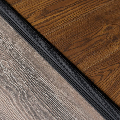 Anodised aluminium anti non slip door floor bar edge trim threshold profile 930mm x 50mm a10 black - 4