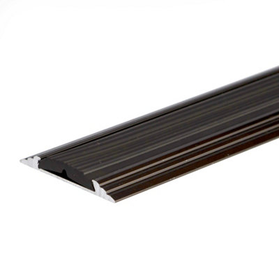 Anodised aluminium anti non slip door floor bar edge trim threshold profile 930mm x 50mm a10 brown