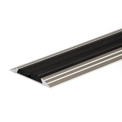 Anodised aluminium anti non slip door floor bar edge trim threshold profile 930mm x 50mm a10 inox