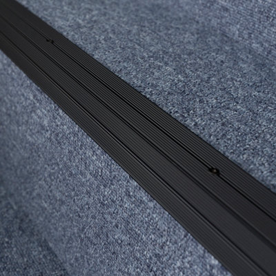 Anodised aluminium anti non slip stair edge nosing trim 900mm x 35mm x 35mm A34 black - 5