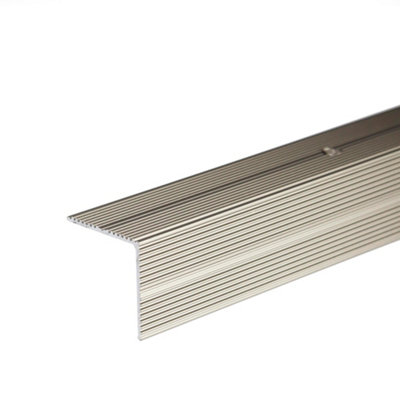 Anodised aluminium anti non slip stair edge nosing trim 900mm x 35mm x 35mm A34 inox