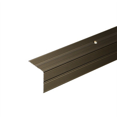 Anodised aluminium anti non slip stair edge nosing trim 900mm x 35mm x 35mm A34 olive