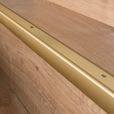 Anodised aluminium anti non slip stair edge nosing trim 900mm x 35mm x 35mm A41 gold - 4
