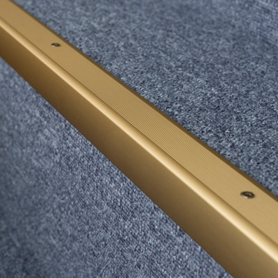 Anodised aluminium anti non slip stair edge nosing trim 900mm x 35mm x 35mm A41 gold - 5