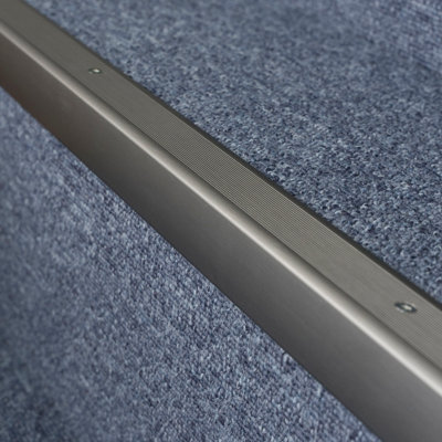 Anodised aluminium anti non slip stair edge nosing trim 900mm x 35mm x 35mm A41 inox - 5