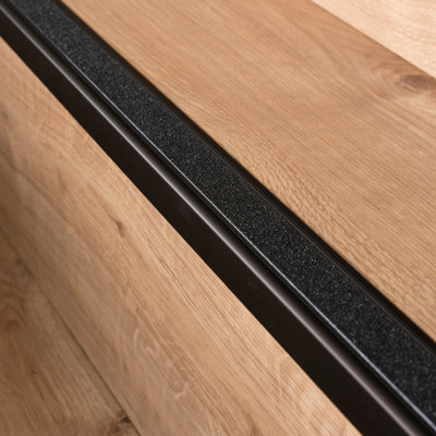 Anodised aluminium anti non slip stair edge nosing trim 900mm x 41mm x 26,6mm A44 brown