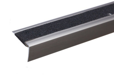 Anodised aluminium anti non slip stair edge nosing trim 900mm x 41mm x 26,6mm A44 inox