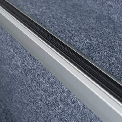 Anodised aluminium anti non slip stair edge nosing trim 900mm x 46mm x 30mm A38 silver - 5