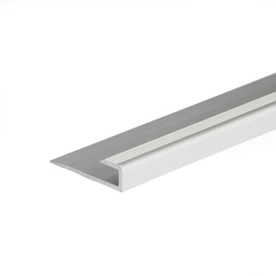 Anodised aluminium carpet edge ending profile cover strip floor bar trim 900mm x 7,9mm x 9mm C63 silver