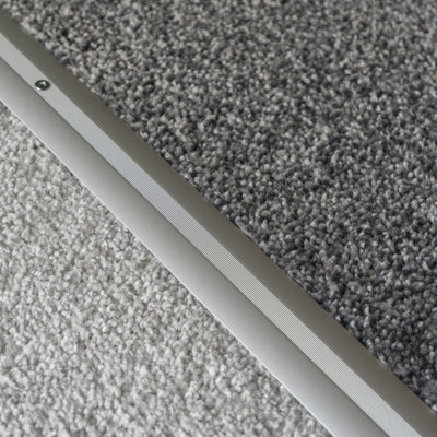 Anodised aluminium carpet profile cover strip door floor bar trim 1000mm x 20mm c68 silver - 3