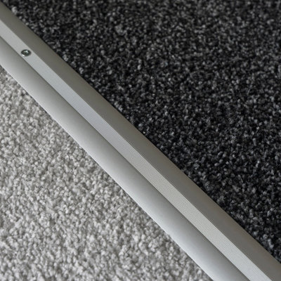 Anodised aluminium carpet profile cover strip door floor bar trim 1000mm x 20mm c68 silver - 4