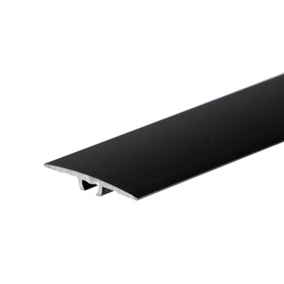 Anodised aluminium door floor bar edge trim threshold 900mm x 36mm a68 black