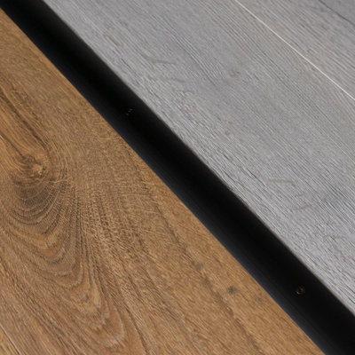 Anodised aluminium door floor bar edge trim threshold  930mm x 40mm a13 black - 3