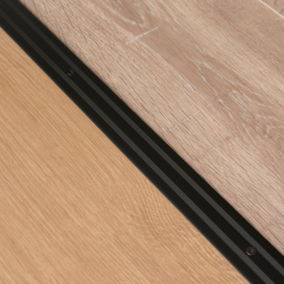 Anodised aluminium door floor bar edge trim threshold profile  930mm x 35mm a08 black - 4