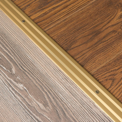 Anodised aluminium door floor bar edge trim threshold profile  930mm x 35mm a08 gold