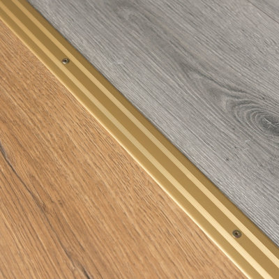 Anodised aluminium door floor bar edge trim threshold profile  930mm x 35mm a08 gold - 3