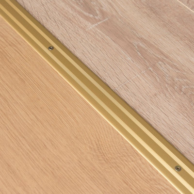 Anodised aluminium door floor bar edge trim threshold profile  930mm x 35mm a08 gold - 4