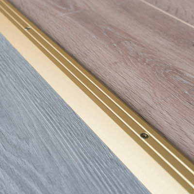 Anodised aluminium door floor bar edge trim threshold ramp 900 x 40mm  A11 gold - 3