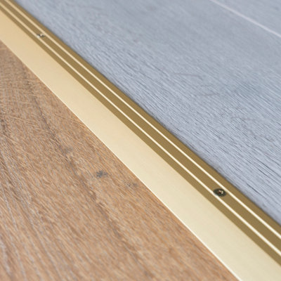 Anodised aluminium door floor bar edge trim threshold ramp 900 x 40mm  A11 gold - 4