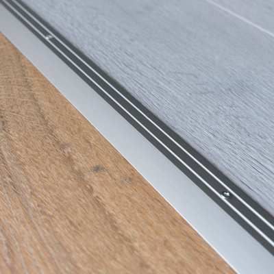 Anodised aluminium door floor bar edge trim threshold ramp 900 x 40mm  A11 inox - 3