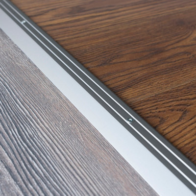 Anodised aluminium door floor bar edge trim threshold ramp 900 x 40mm  A11 inox - 4