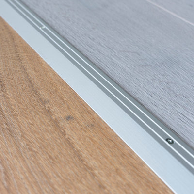 Anodised aluminium door floor bar edge trim threshold ramp 900 x 40mm  A11 silver - 3