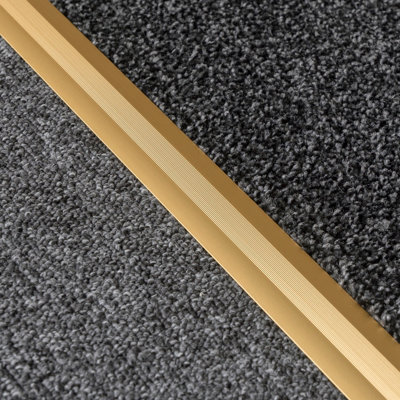 Anodised aluminium z edge carpet profile door floor bar trim 1000mm x 35mm c69 gold