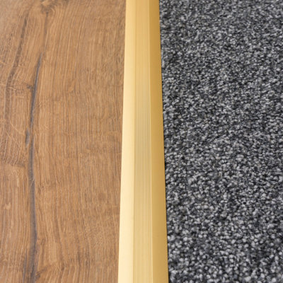 Anodised aluminium z edge carpet profile door floor bar trim 1000mm x 35mm c69 gold - 6