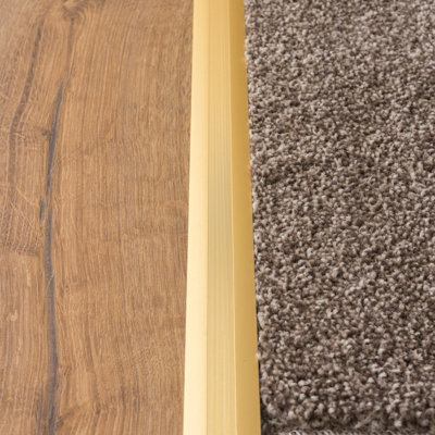Anodised aluminium z edge carpet profile door floor bar trim 1000mm x 35mm c69 gold - 7