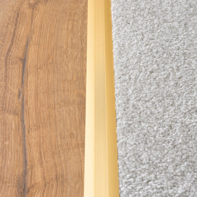 Anodised aluminium z edge carpet profile door floor bar trim 1000mm x 35mm c69 gold - 9