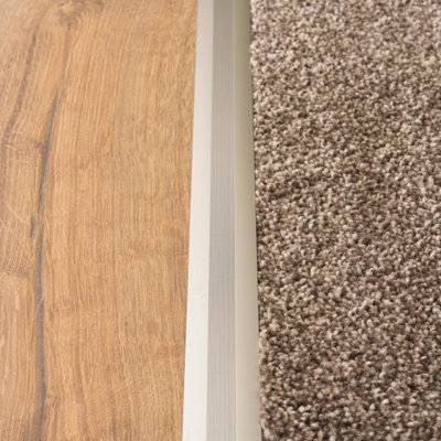 Anodised aluminium z edge carpet profile door floor bar trim 1000mm x 35mm c69 inox - 9