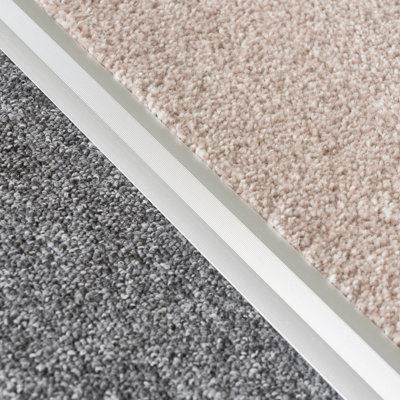 Anodised aluminium z edge carpet profile door floor bar trim 1000mm x 35mm c69 silver - 3
