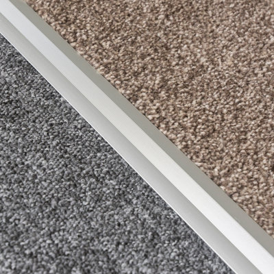 Anodised aluminium z edge carpet profile door floor bar trim 1000mm x 35mm c69 silver - 4