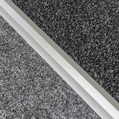 Anodised aluminium z edge carpet profile door floor bar trim 1000mm x 35mm c69 silver - 5