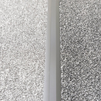 Anodised aluminium z edge carpet profile door floor bar trim 1000mm x 35mm c69 silver - 6