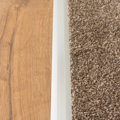 Anodised aluminium z edge carpet profile door floor bar trim 1000mm x 35mm c69 silver - 8