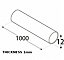 Anodized Aluminum Round Tube Circular Pipe Rod Pipe Rail - Size 1000x12x12x1mm - Pack of 4