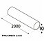 Anodized Aluminum Round Tube Circular Pipe Rod Pipe Rail - Size 2000x10x10x1mm - Pack of 2