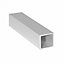 Anodized Aluminum Square Tube Circular Pipe Rod Pipe Rail - Size 1000x25x25x1.5mm - Pack of 2