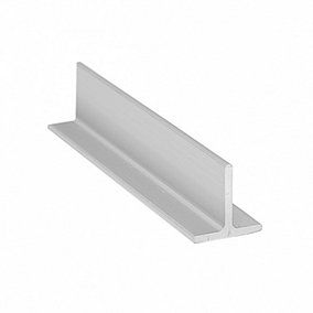 Anodized Aluminum T Bar Strip Profile Straight Edge - Pack of 2