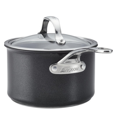 Anolon X SearTech Black Round Aluminium Induction Suitable Non-Stick ...