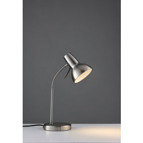 Anson Lighting Aldo Table light finished in Satin nickel plate and gloss white