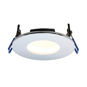 Anson Lighting AtomicPlus Fire Rated Integrated LED 1 Light Bathroom Recessed Light Chrome Plate IP65