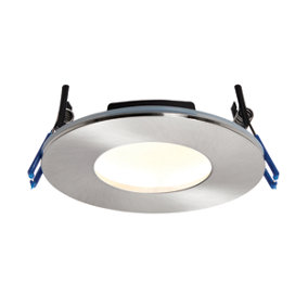 Anson Lighting  AtomicPlus Fire Rated Integrated LED 1 Light Bathroom Recessed Light Satin Nickel Plate IP65